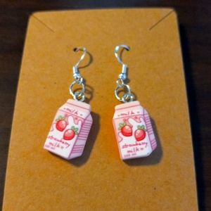 Strawberry Milk Earrings